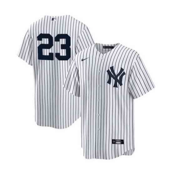 Men New York Yankees #23 Don Mattingly White Cool Base Stitched Baseball jersey->new york yankees->MLB Jersey