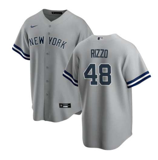 Men's New York Yankees #48 Anthony Rizzo Gray Cool Base Stitched Baseball Jersey->new york yankees->MLB Jersey