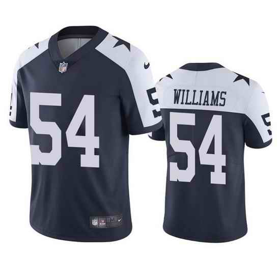 Men Dallas Cowboys #54 Sam Williams White Navy Thanksgiving Vapor Limited Stitched Jersey->cleveland browns->NFL Jersey