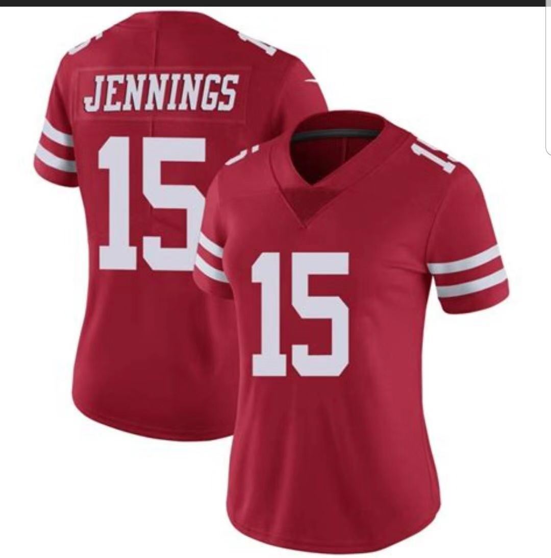 Men's San Francisco 49ers #15 Jennings Red Jersey->san francisco 49ers->NFL Jersey