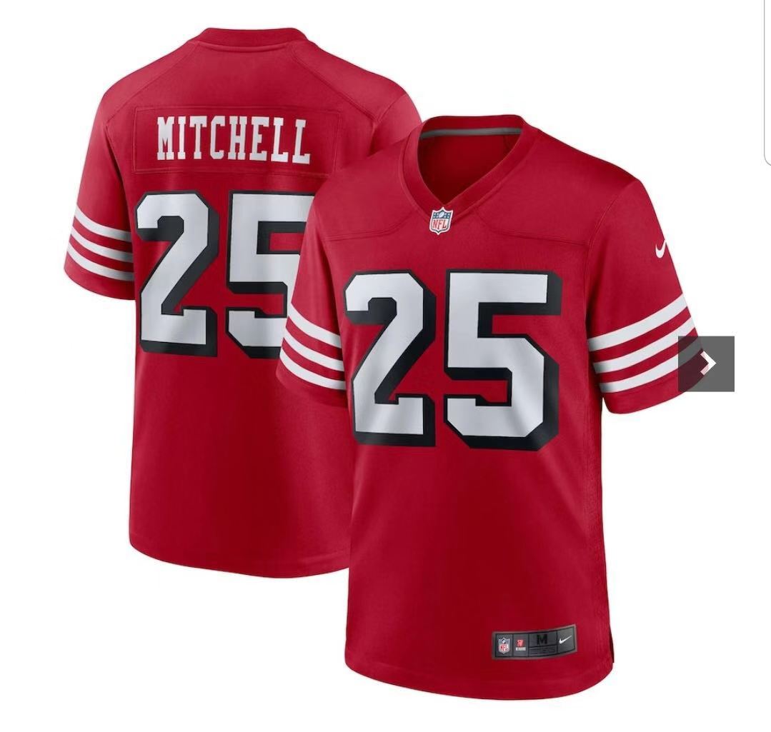 Men's San Francisco 49ers #25 Mitchell Red Jersey->san francisco 49ers->NFL Jersey