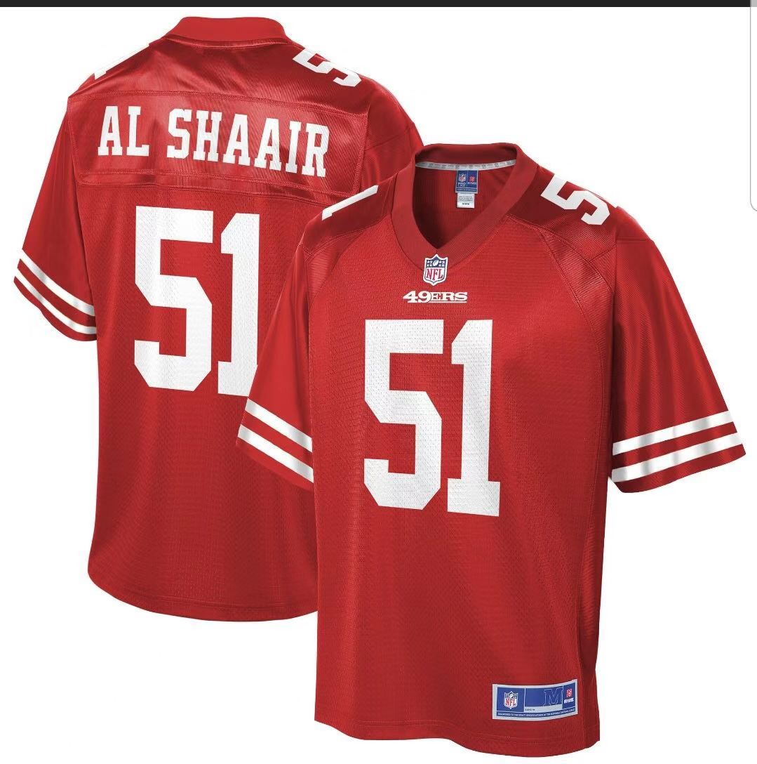 Men's San Francisco 49ers #51 Al shaair red jersey->san francisco 49ers->NFL Jersey