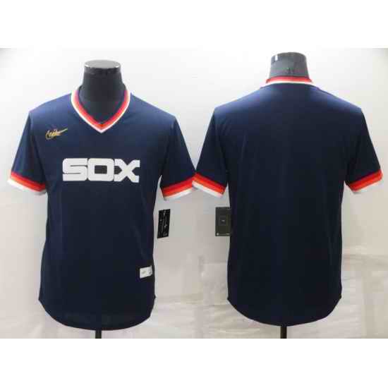 Men's Chicago White Sox Blank Navy Stitched Jersey->cincinnati reds->MLB Jersey