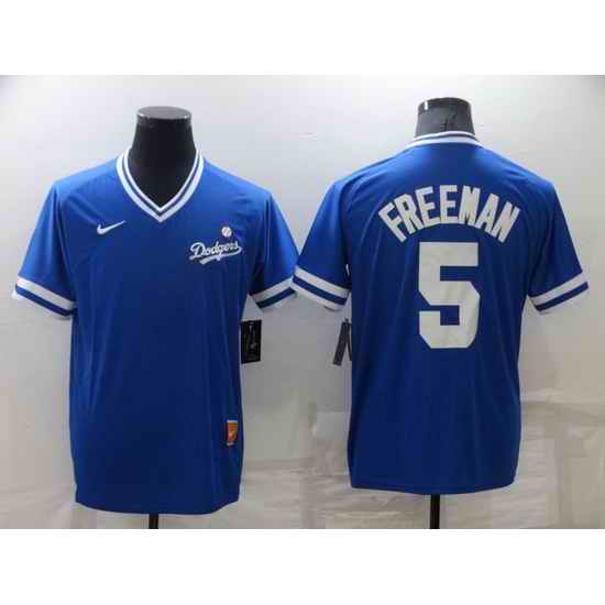 Men Los Angeles Dodgers #5 Freddie Freeman Royal Stitched Baseball jersey->los angeles dodgers->MLB Jersey