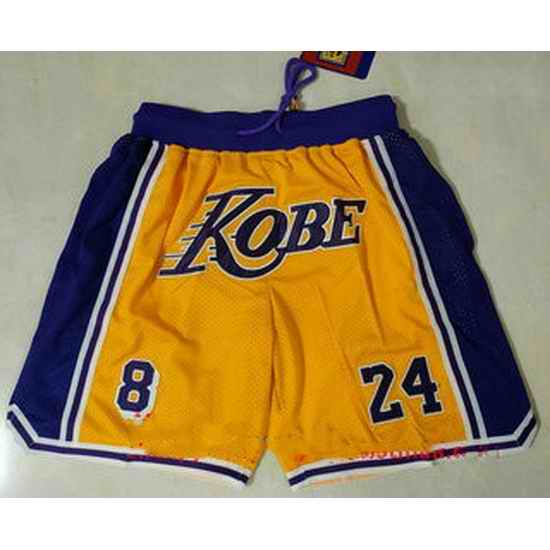 Los Angeles Lakers Basketball Shorts 025->nba shorts->NBA Jersey