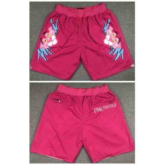 Men Miami Heat Pink Pink Panther Shorts Run Small->->