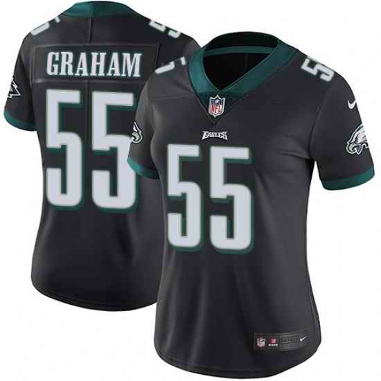 Women's Nike Philadelphia Eagles #55 Brandon Graham Black Alternate Vapor Untouchable Limited Player NFL Jersey->women nfl jersey->Women Jersey