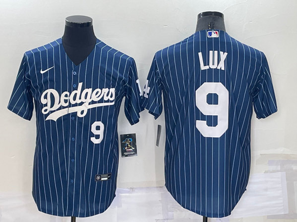 Men's Los Angeles Dodgers #9 Gavin Lux Navy Cool Base Stitched Jersey->los angeles dodgers->MLB Jersey