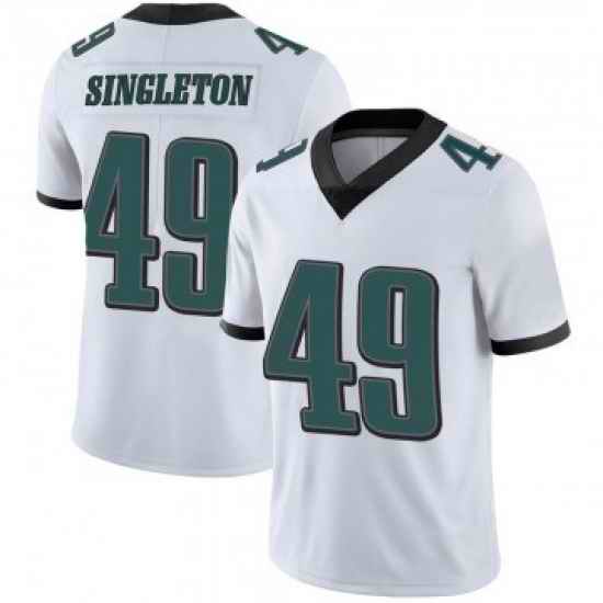 Men Philadelphia Eagles #49 Alex Singleton White Limited Vapor Untouchable Nike Jersey->philadelphia eagles->NFL Jersey