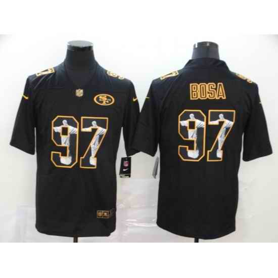 Men San Francisco 49ers #97 Nick Bosa Jesus Faith Black Vapor Untouchable Stitched NFL Nike Limited Jersey->pittsburgh steelers->NFL Jersey