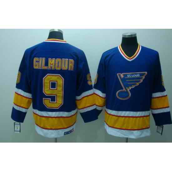 ST.LOUIS BLUES #9 Gilmour Blue Jerseys CCM->st.louis blues->NHL Jersey