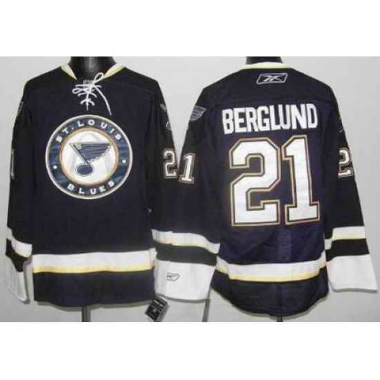 St. Louis Blues #21 Patrik Berglund Dark Blue NHL Jersey->st.louis blues->NHL Jersey