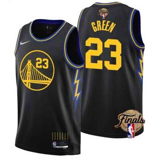 Men's Golden State Warriors #23 Draymond Green 2021 #22 City Edition Black 75th Anniversary NBA Finals Stitched Basketball Jersey->golden state warriors->NBA Jersey