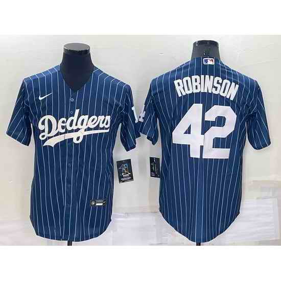 Men Los Angeles Dodgers #42 Jackie Robinson Navy Cool Base Stitched Jersey->los angeles dodgers->MLB Jersey