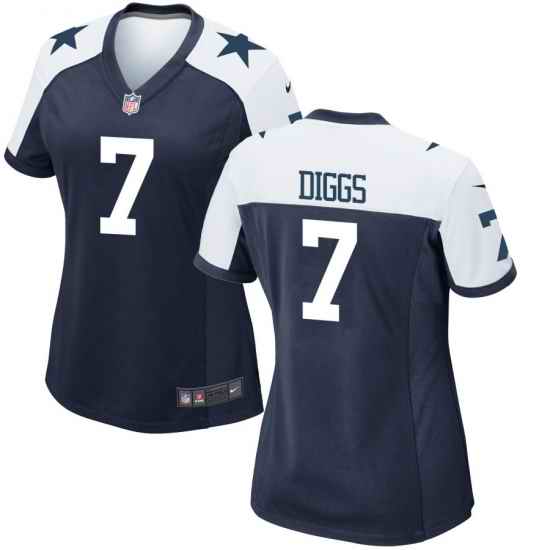 Women Dallas Cowboys #7 Diggs Navy Limited Alternate Vapor Untouchable Jersey->women nfl jersey->Women Jersey