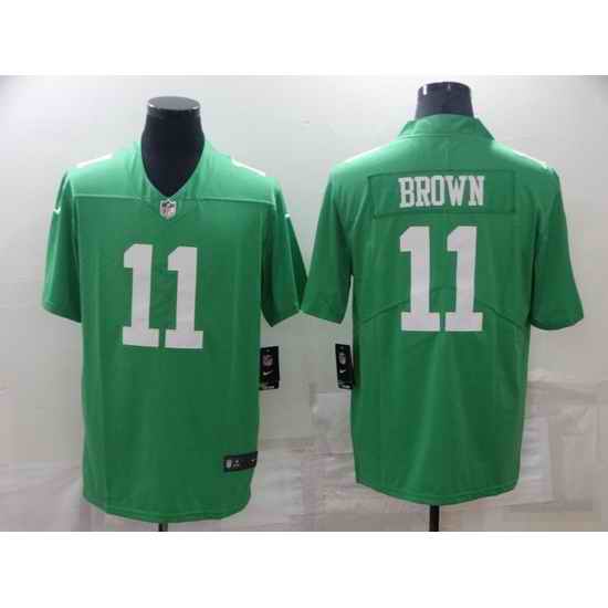 Men Philadelphia Eagles #11 A J Brown Green Vapor Untouchable Limited Stitched jersey->philadelphia eagles->NFL Jersey