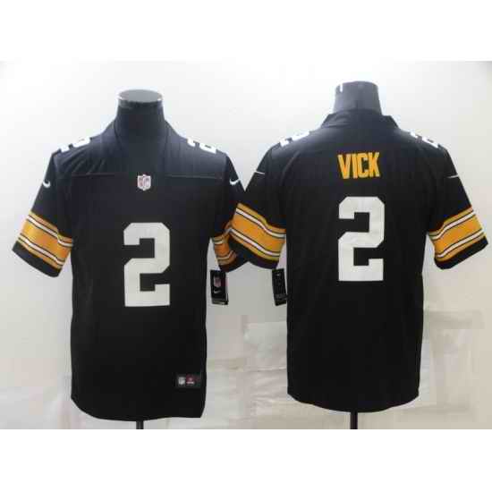 Men Pittsburgh Steelers #2 Mike Vick Black Vapor Untouchable Stitched NFL Nike Throwback Limited Jersey->pittsburgh steelers->NFL Jersey