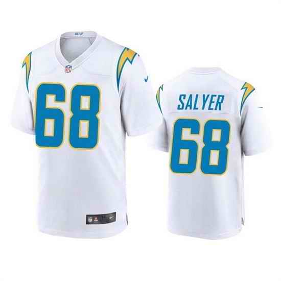 Men Los Angeles Chargers #68 Jamaree Salyer White Stitched Jersey->los angeles rams->NFL Jersey