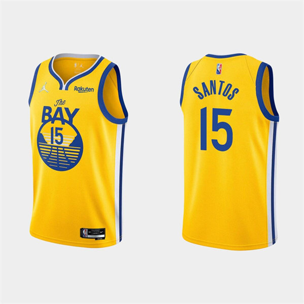 Men's Golden State Warriors #15 Gui Santos 2022 Yellow Stitched Basketball Jersey->golden state warriors->NBA Jersey