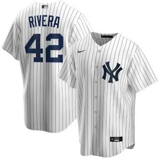 Men New York Yankees #42 Mariano Rivera White Cool Base Stitched Baseball jersey->new york yankees->MLB Jersey