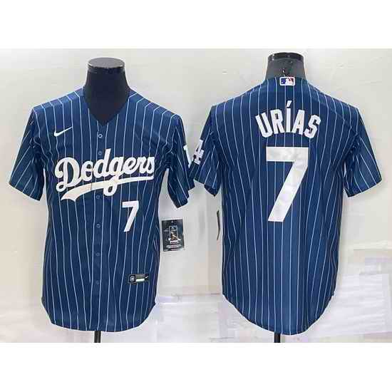 Men Los Angeles Dodgers #7 Julio Urias Navy Cool Base Stitched Baseball Jersey->los angeles dodgers->MLB Jersey