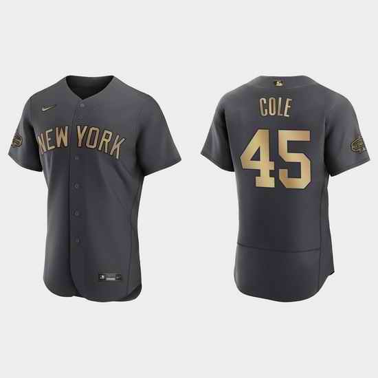 Men Gerrit Cole New York Yankees 2022 Mlb All Star Game Authentic Charcoal Jersey->2022 all star->MLB Jersey