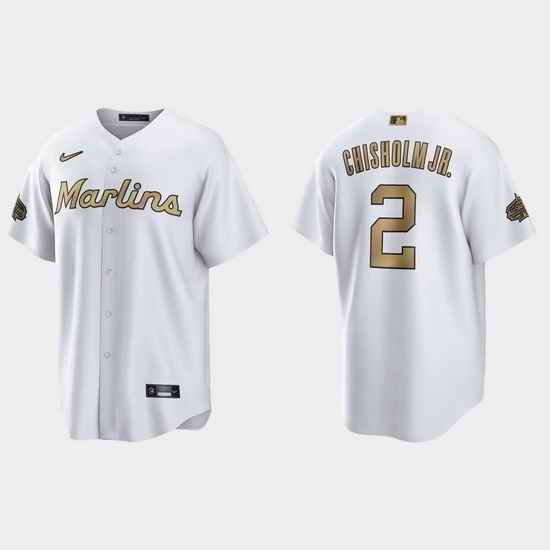 Men Jazz Chisholm Jr. Miami Marlins 2022 Mlb All Star Game White  Jersey->2022 all star->MLB Jersey