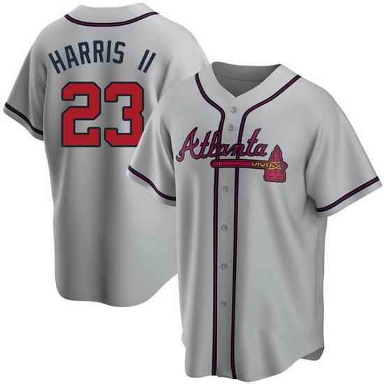 Youth Replica Michael Harris II Atlanta Braves Gray Road Jersey->youth mlb jersey->Youth Jersey