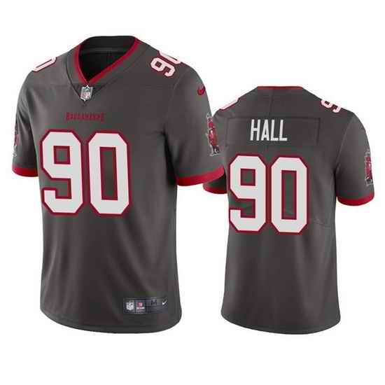 Men Tampa Bay Buccaneers #90 Logan Hall Grey Vapor Untouchable Limited Stitched Jersey->tampa bay buccaneers->NFL Jersey