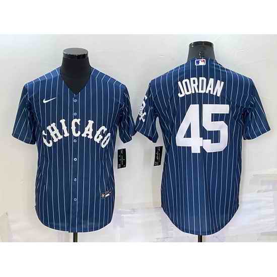 Men Chicago White Sox #45 Michael Jordan Navy Cool Base Stitched Jersey->chicago white sox->MLB Jersey