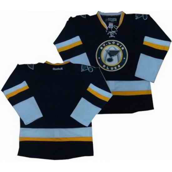 ST.LOUIS BLUES BLANK Dark Blue Third Jerseys->st.louis blues->NHL Jersey