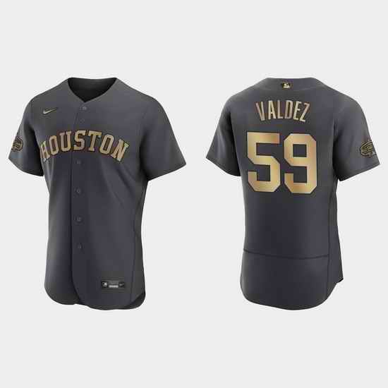 Men Framber Valdez Houston Astros 2022 Mlb All Star Game Authentic Charcoal Jersey->2022 all star->MLB Jersey