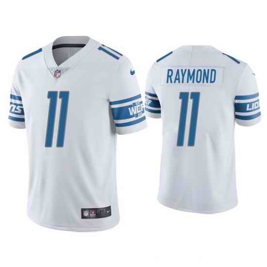 Men Detroit Lions #11 Kalif Raymond White Vapor Untouchable Limited Stitched Jersey->new england patriots->NFL Jersey
