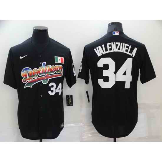 Men Los Angeles Dodgers #34 Toro Valenzuela Black Stitched Baseball jersey->los angeles dodgers->MLB Jersey