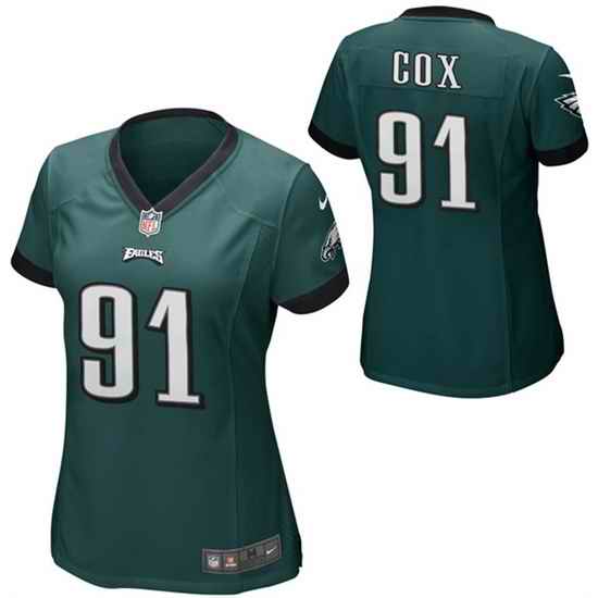 Women Philadelphia Eagles #91 Fletcher Cox Grreen Vapor Untouchable Limited Stitched Football Jersey->women nfl jersey->Women Jersey