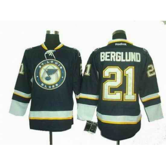 St. Louis Blues 21# Patrik Berglund DK Blue Jersey->youth nhl jersey->Youth Jersey