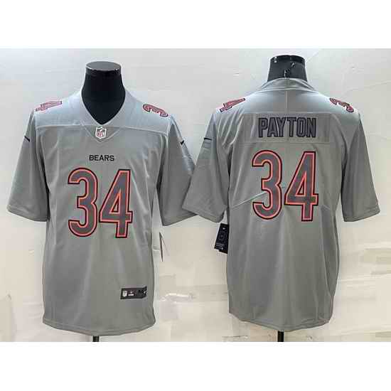 Men Chicago Bears #34 Walter Payton Grey Atmosphere Fashion Stitched Jersey->dallas cowboys->NFL Jersey