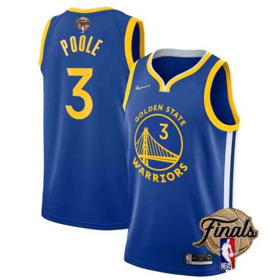 Men's Golden State Warriors #3 Jordan Poole 2022 Royal NBA Finals Stitched Jerseys->golden state warriors->NBA Jersey