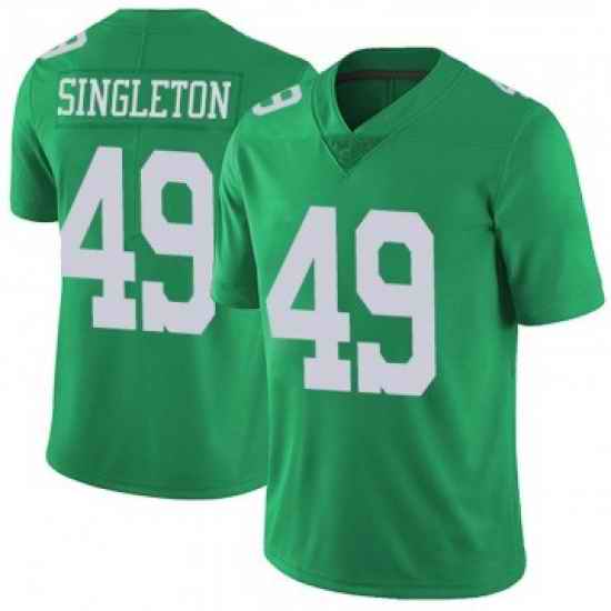 Men Philadelphia Eagles #49 Alex Singleton Green Limited Vapor Untouchable Nike Jersey->philadelphia eagles->NFL Jersey