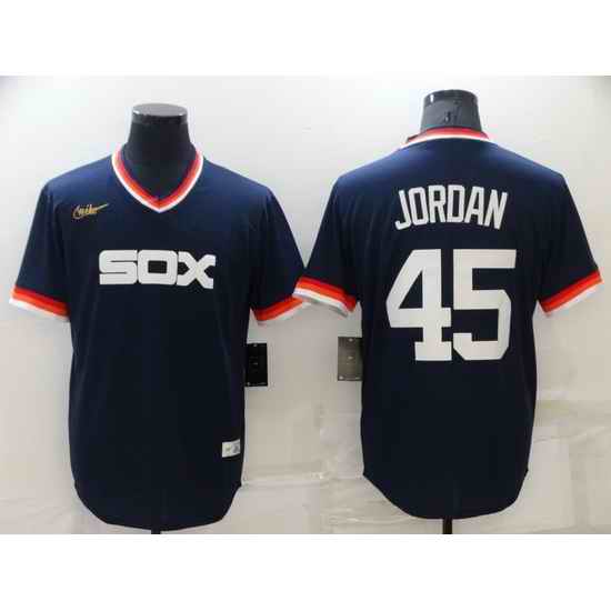Men Chicago White Sox #45 Michael Jordan Navy Stitched jersey->chicago cubs->MLB Jersey