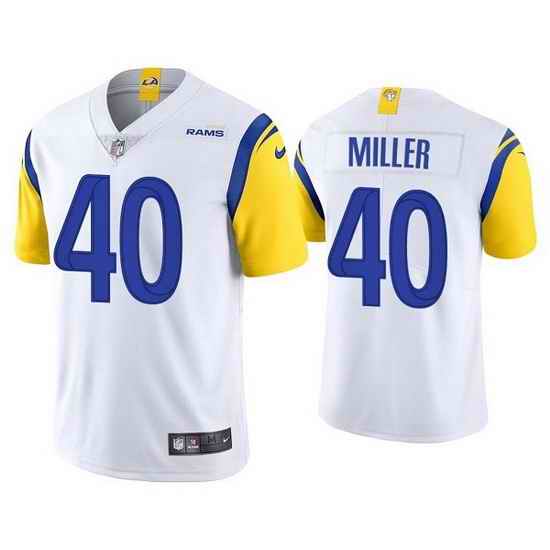 Men Los Angeles Rams #40 Von Miller 2021 White Vapor Untouchable Limited Stitched Football Jersey->miami dolphins->NFL Jersey