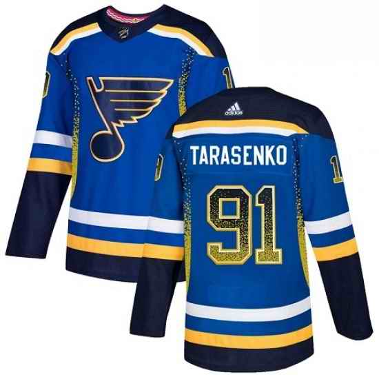 Mens Adidas St Louis Blues #91 Vladimir Tarasenko Authentic Blue Drift Fashion NHL Jersey->st.louis blues->NHL Jersey