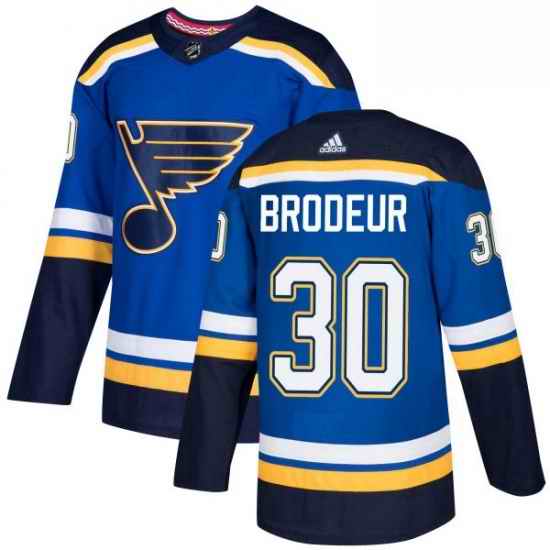 Mens Adidas St Louis Blues #30 Martin Brodeur Premier Royal Blue Home NHL Jersey->st.louis blues->NHL Jersey