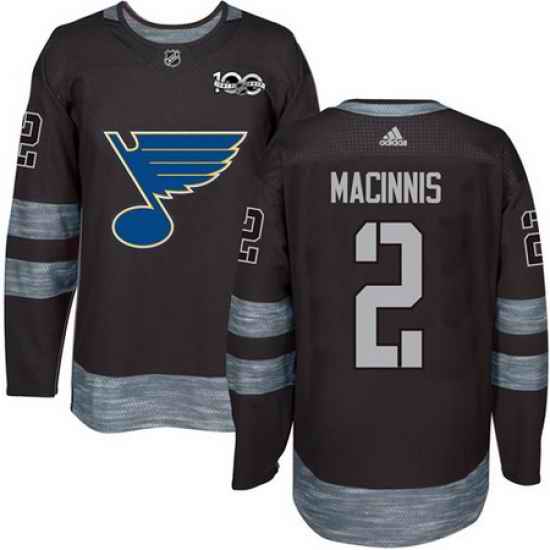 Blues #2 Al MacInnis Black 1917 2017 100th Anniversary Stitched NHL Jersey->st.louis blues->NHL Jersey