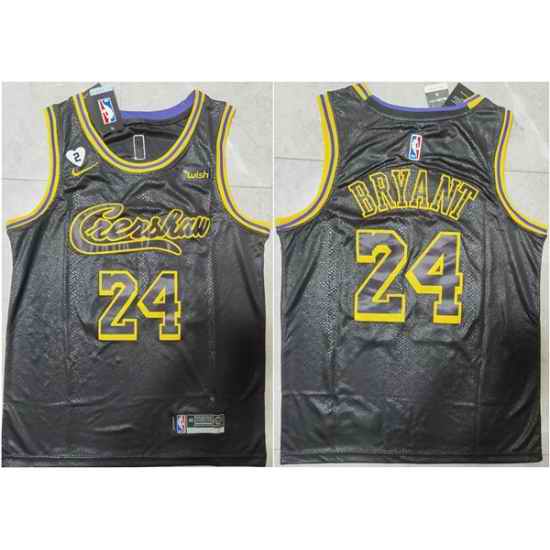 Men Los Angeles Lakers #24 Kobe Bryant Black Stitched Jersey->los angeles lakers->NBA Jersey