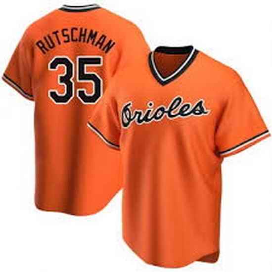 Baltimore Orioles #35 RutschmanOrange Jersey->atlanta braves->MLB Jersey