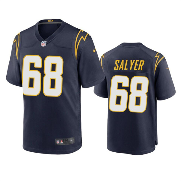 Men's Los Angeles Chargers #68 Jamaree Salyer Navy Stitched Jersey->kansas city chiefs->NFL Jersey