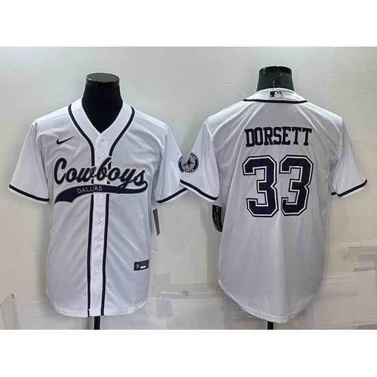 Men Dallas Cowboys #33 Tony Dorsett White Cool Base Stitched Baseball Jersey->green bay packers->NFL Jersey