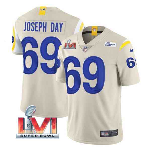 Nike Rams #69 Sebastian Joseph Day Bone 2022 Super Bowl LVI Vapor Limited Jersey->los angeles rams->NFL Jersey
