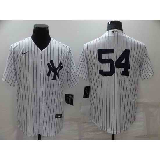 Men New York Yankees #54 Aroldis Chapman White Cool Base Stitched Baseball jersey->new york yankees->MLB Jersey